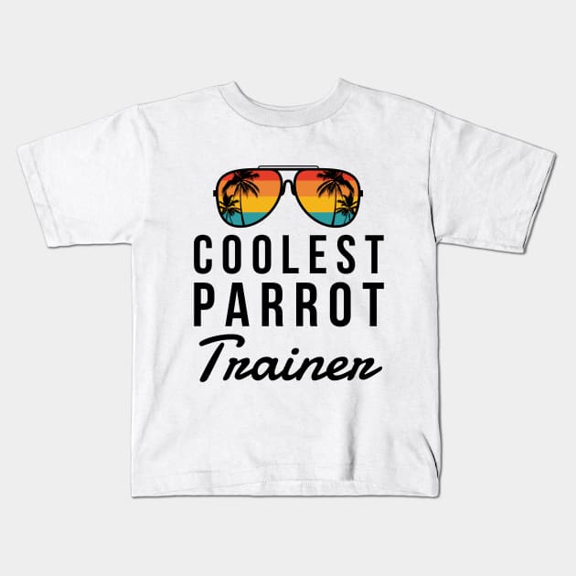 Coolest Parrot Trainer Kids T-Shirt by coloringiship